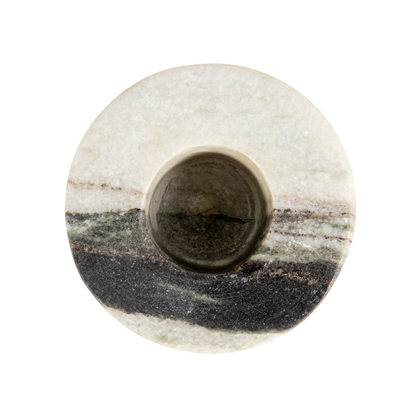 Marble Taper Holder, Black Melange