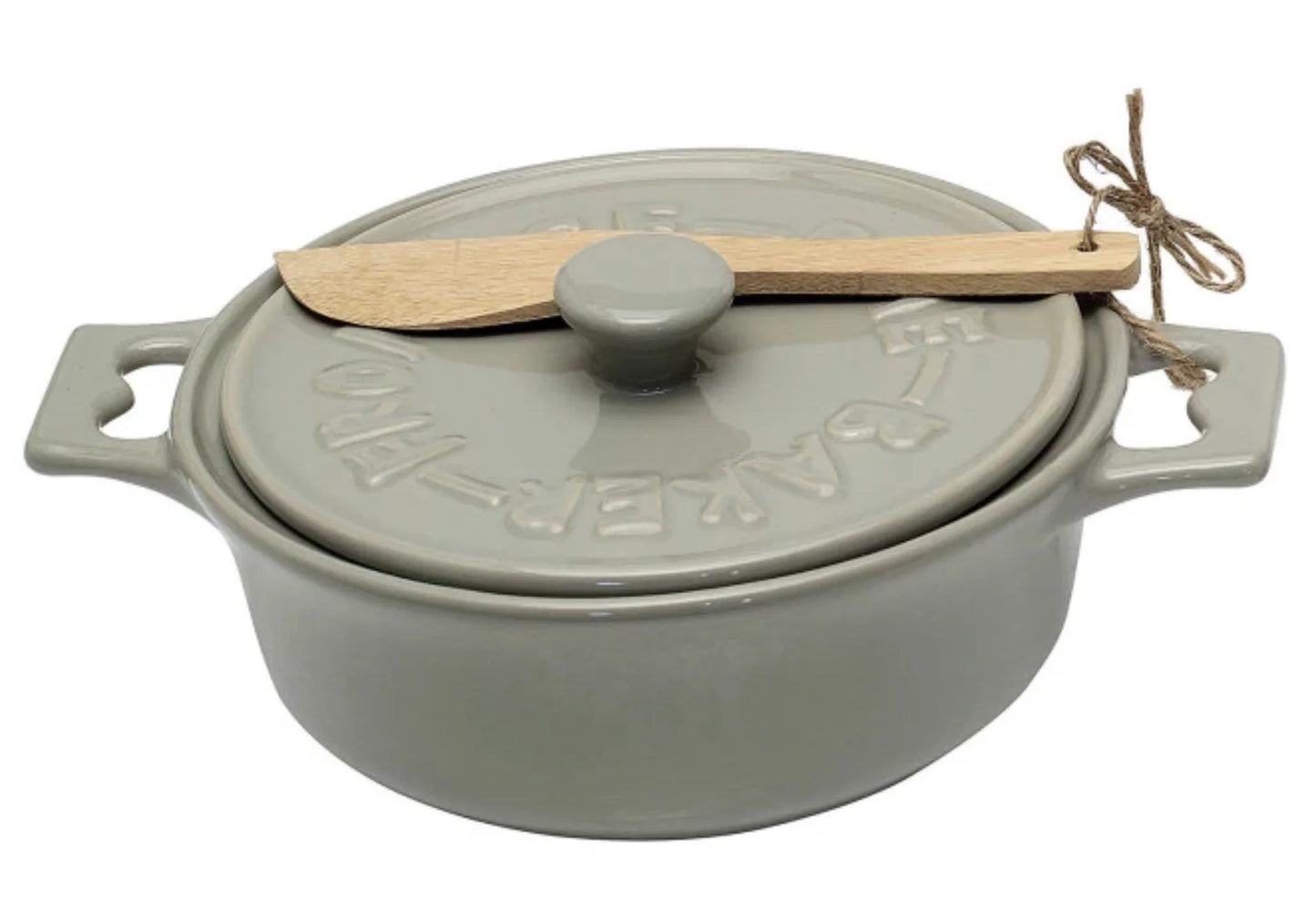 Stoneware Brie Baker w/ Spreader