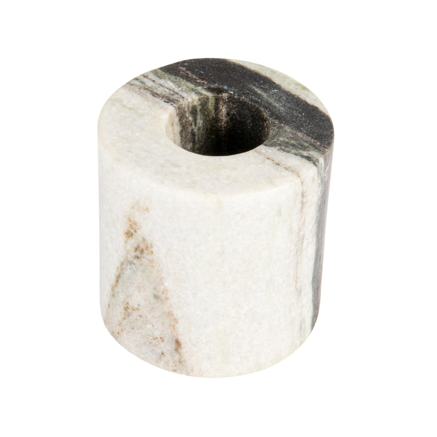 Marble Taper Holder, Black Melange